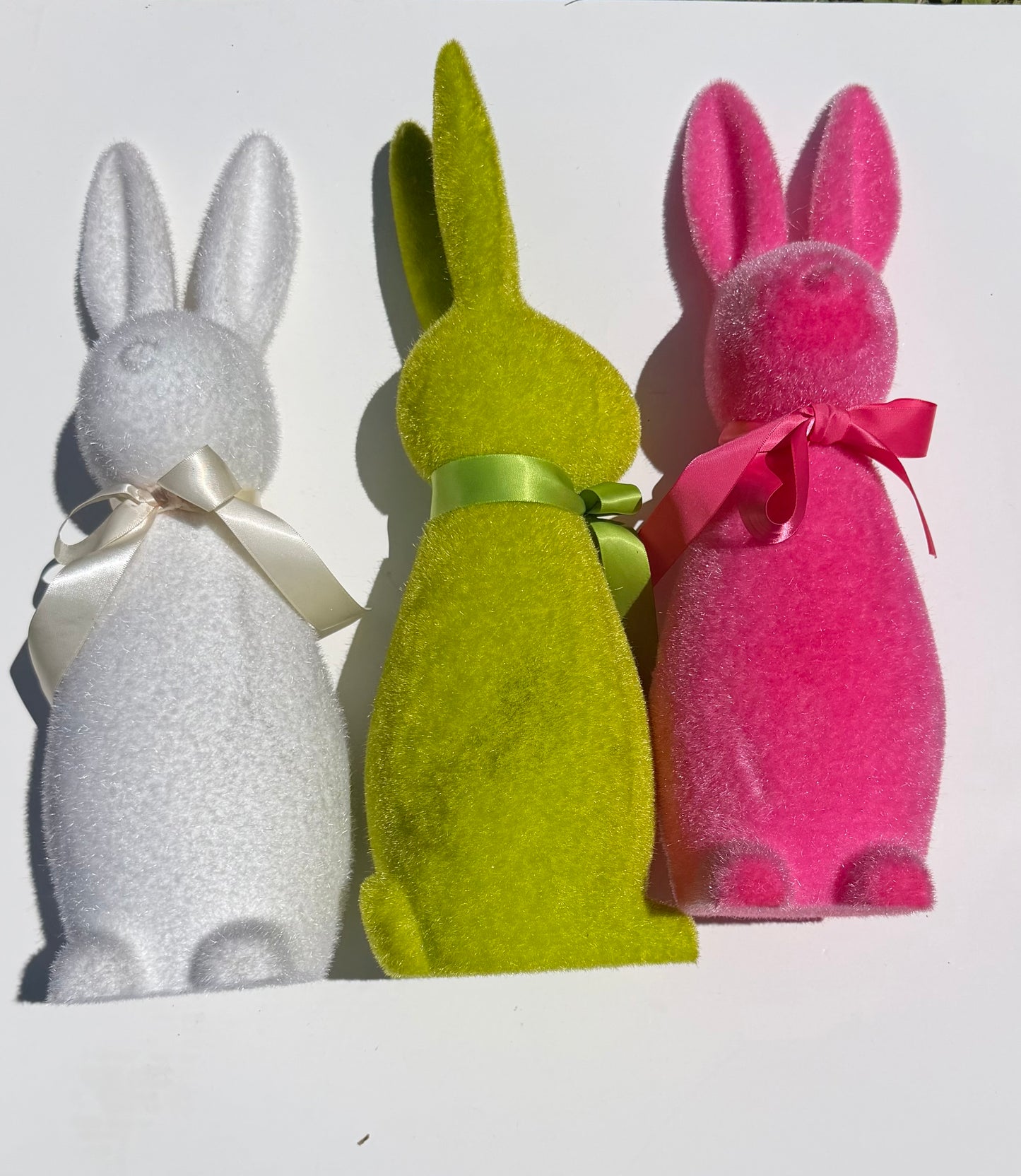 FIRE SALE - 16” Flocked Bunny