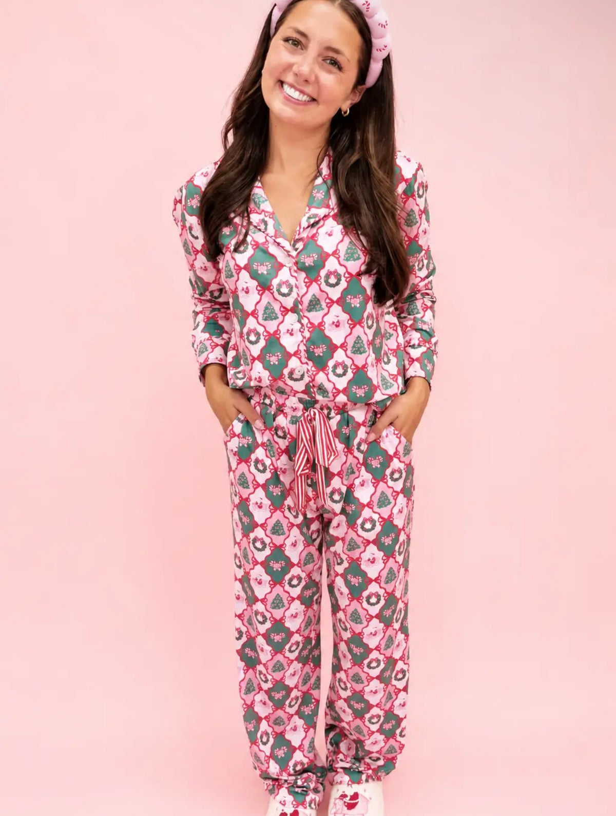 Santa’s Candy Cane Christmas Pajama Pant Set