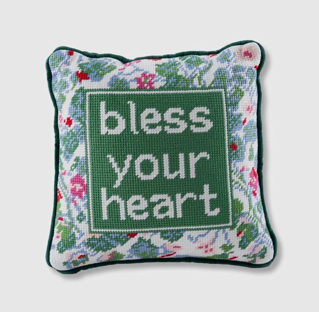 Bless Your Heart Needlepoint Pillow