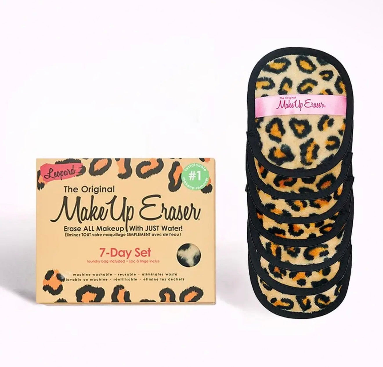 Leopard 7 Day Makeup Eraser Set