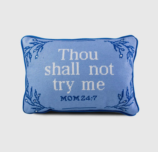Try Me Needlepoint Pillow