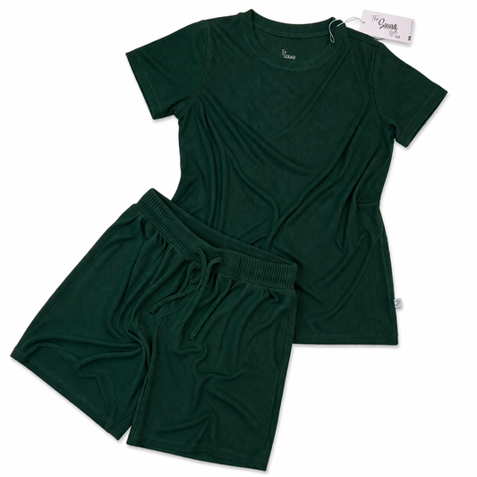 FIRE SALE - Green Ribbed Kids Lounge Set