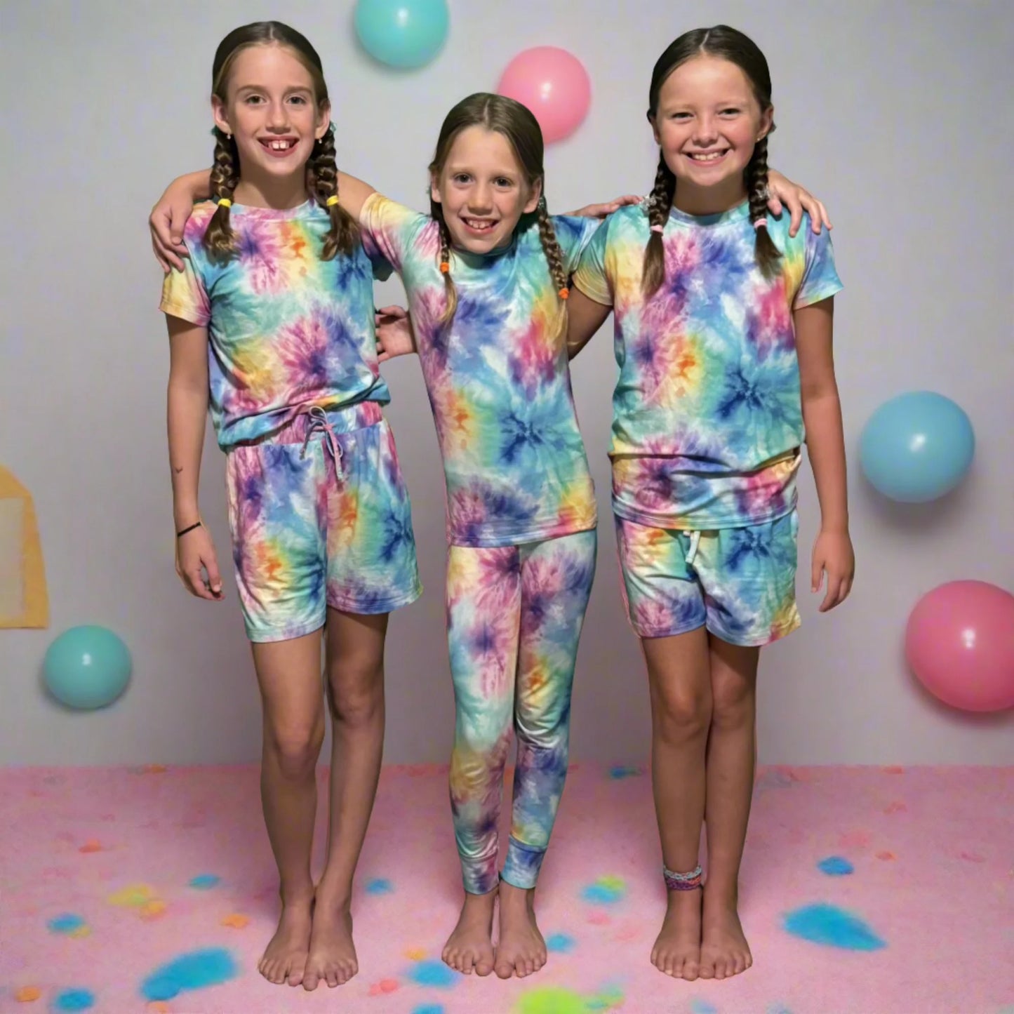 FIRE SALE - Rainbow Watercolor Pajama Pant Set