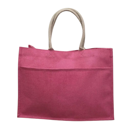 FIRE SALE - Pink Jute Tote