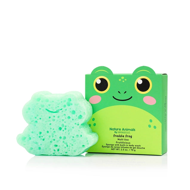 Kids Soap Infused Bath Sponge - Frog