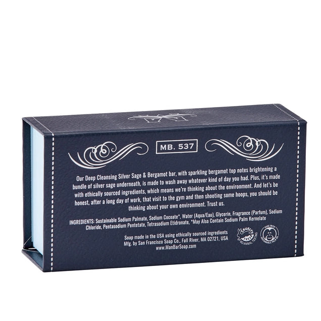 Man Bar Scented Soap - Silver Sage & Bergamot